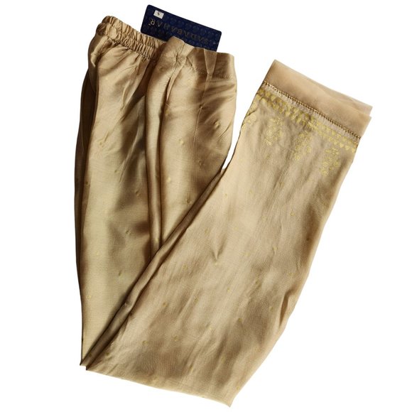 Womens Designer Trouser Pants Embellished Silk Viscose Sadabahar Brand Pakistani - Picture 11 of 16